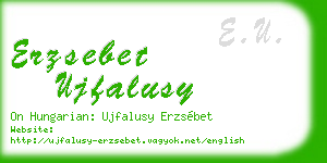 erzsebet ujfalusy business card